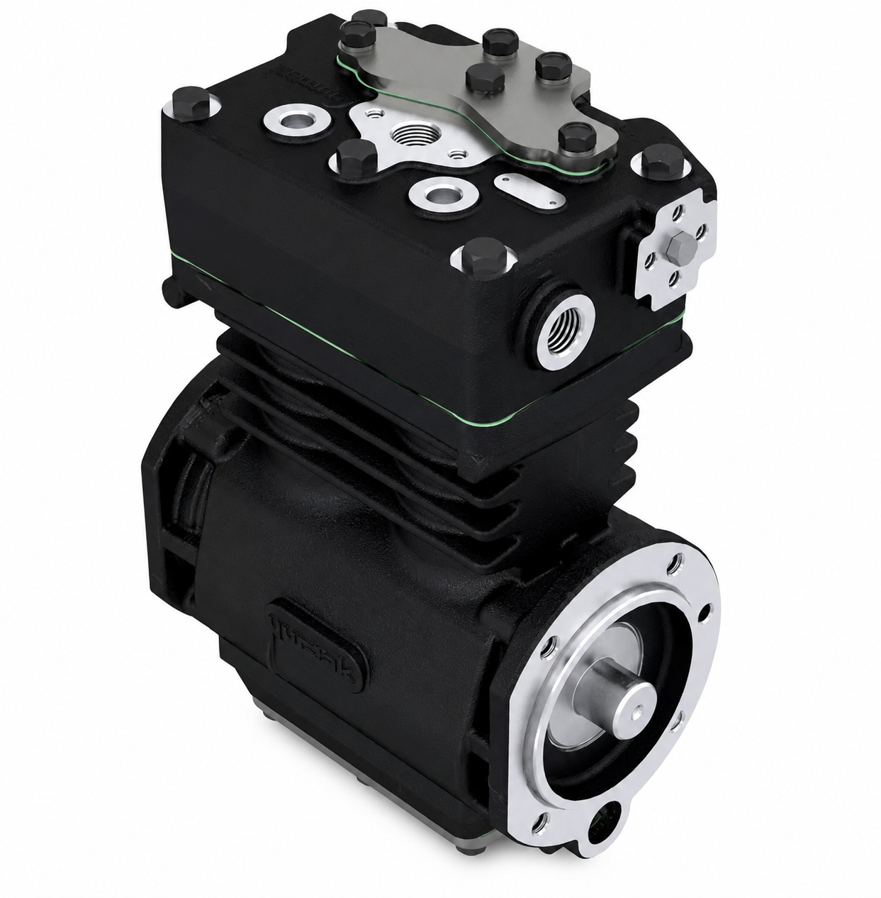 Heavy Duty Twin Cylinder Air Compressor for Semi Truck & Commercial Vehicle