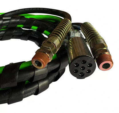 3-in-1 ABS Air Line Hose Electric Cable Set for Semi Truck Tractor 15Ft
