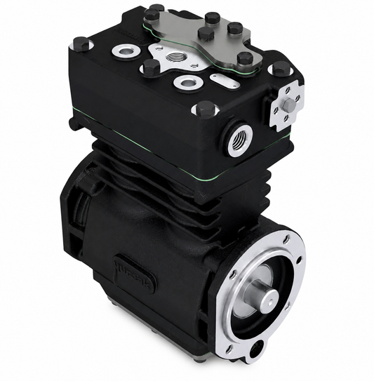Heavy Duty Twin Cylinder Air Compressor for Semi Truck & Commercial Vehicle