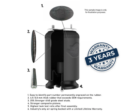 MVPTruckParts Air Spring Bag Compatible with Volvo VNL Trucks 8468, 21132005, W01-M58-8468, 1R12654, 1R121049, 21132005